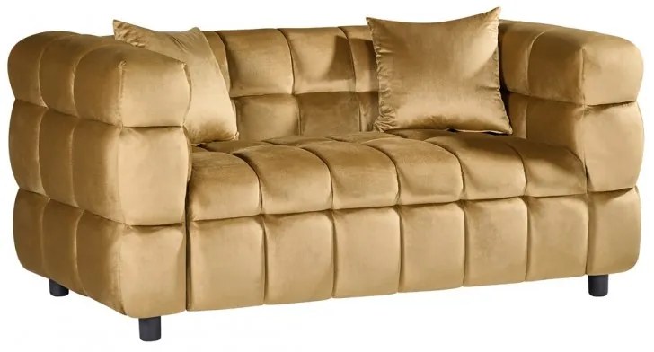 Sofá LORING, 2 lugares, tecido velvet 158x87x71 cm camel 34