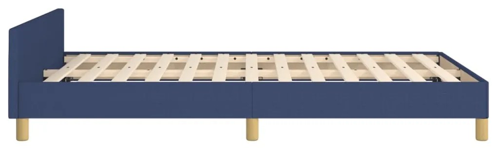 Estrutura de cama sem colchão 120x190 cm tecido azul