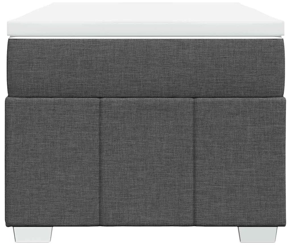 Cama com molas/colchão 100x200 cm tecido cinza-escuro