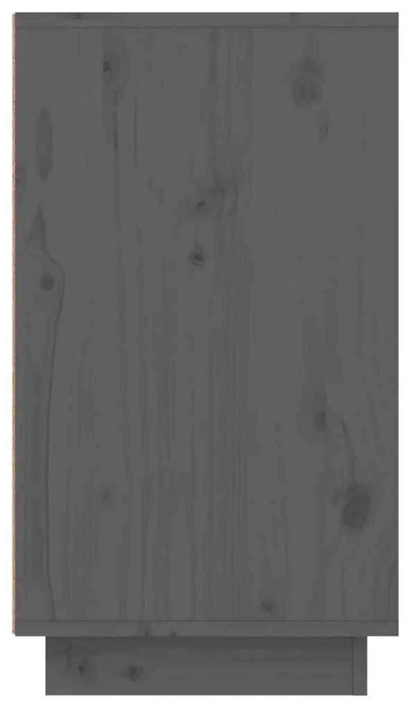 Sapateira 110x34x61 cm madeira de pinho maciça cinzento