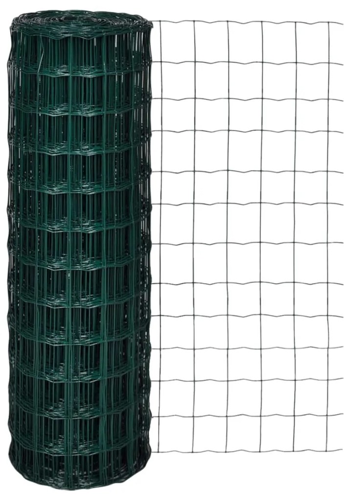 vidaXL Cerca 10 x 1,2 m aço verde