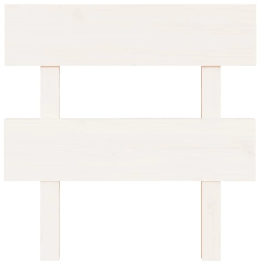 Cabeceira de cama 93,5x3x81 cm pinho maciço branco