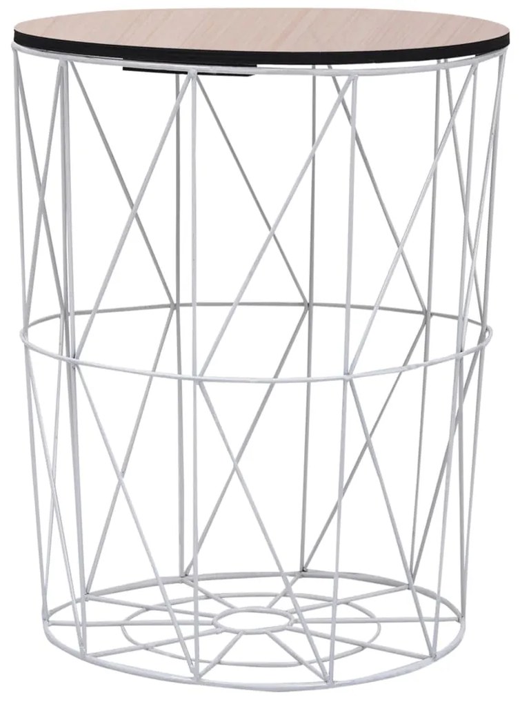vidaXL Mesa de centro Ø 47 cm branco