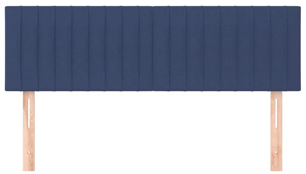 Cabeceira de cama 2 pcs tecido 72x5x78/88 cm azul