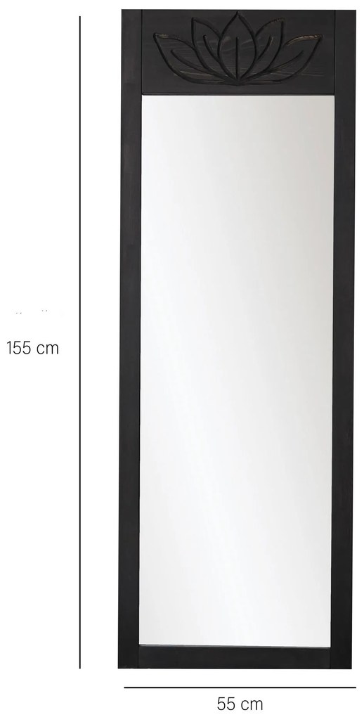 Espelho Cheval Lotus – Antracite – 55x155x2 cm