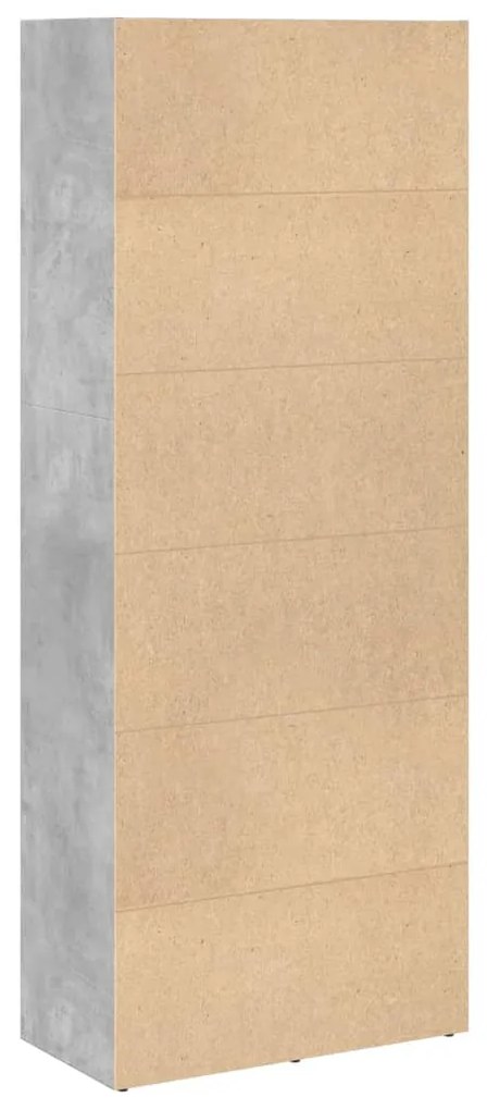 Estante 60x30x152 cm derivados de madeira cinzento cimento