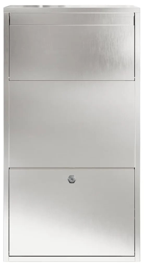 Caixa de Entrega de Pacotes 44x22x82 cm Aço Inoxidável