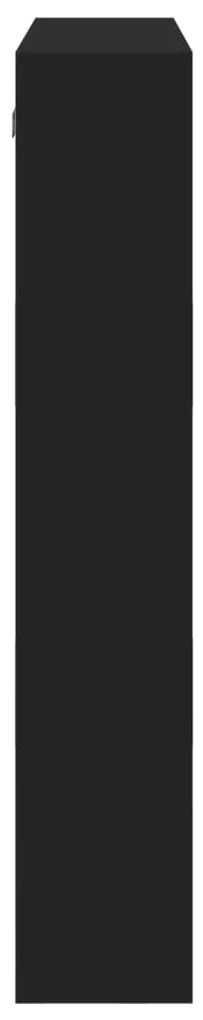 Armário de parede 80x15x80 cm derivados de madeira preto