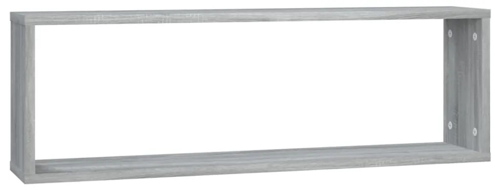 Prateleiras cubo 4 pcs derivados de madeira cinzento sonoma