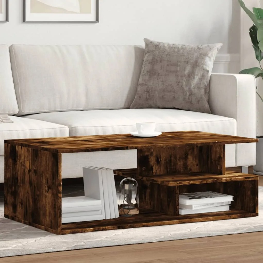 Mesa de centro 102x55x35 cm derivados madeira carvalho fumado