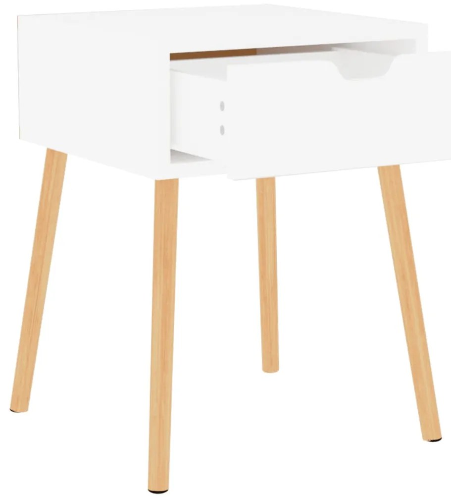 Mesas de cabeceira 2 pcs 40x40x56cm derivados de madeira branco