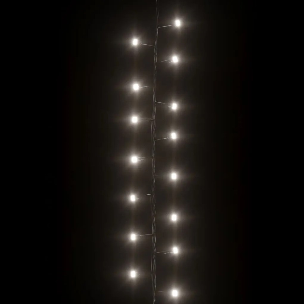 Cordão de luzes compacto 400 luzes LED 13 m PVC branco frio