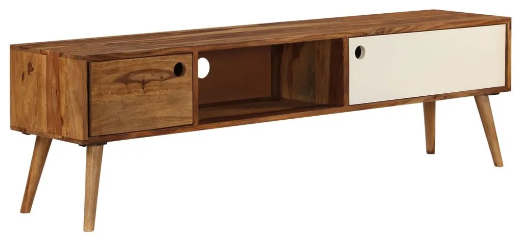 vidaXL Móvel de TV 140x30x40 cm madeira de acácia maciça