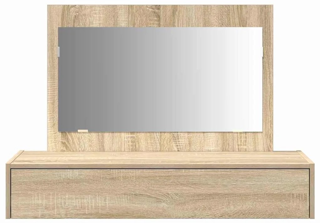 Mesa de Maquiagem Suspensa Carvalho Sonoma 100x40x70 cm