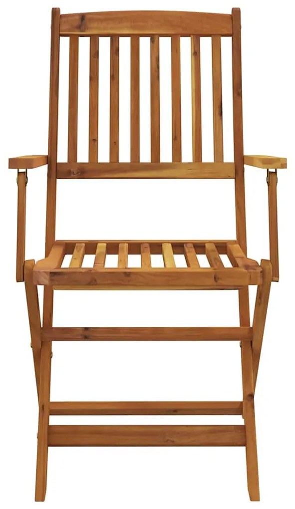 9 pcs conjunto jantar dobrável p/ jardim madeira acácia maciça