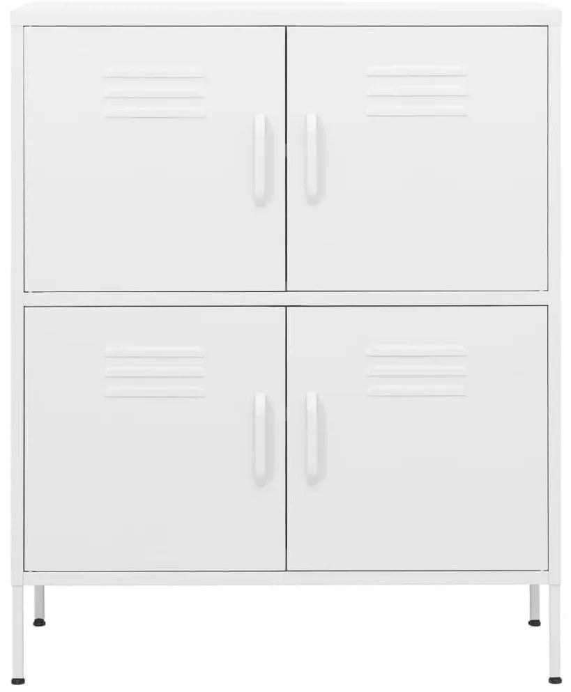 Armário de arrumação aço 80x35x101,5 cm branco