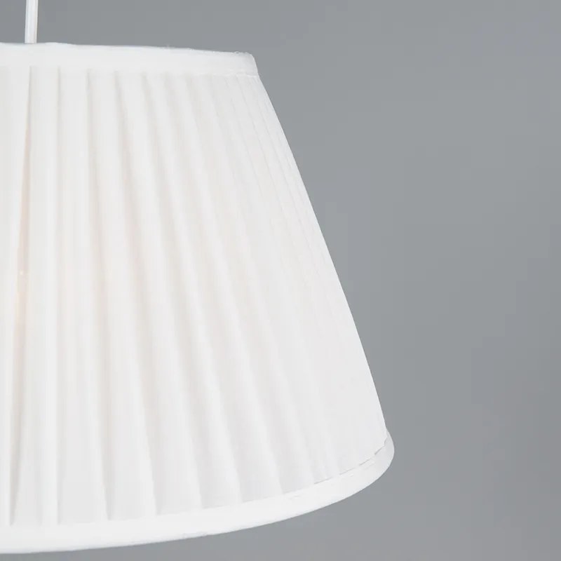 Candeeiro de suspensão retro creme 25 cm - Plisse Retro