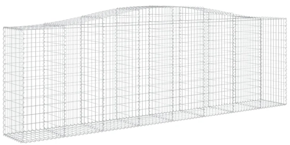 Cestos gabião arqueados 4pcs 400x50x120/140cm ferro galvanizado
