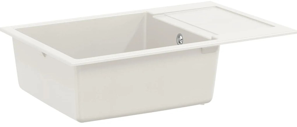 vidaXL Pia Branco 780 x 500 mm 80% Quartzo e 20% Resina