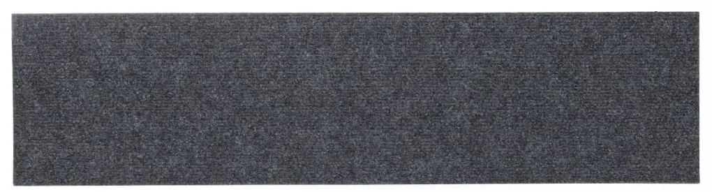 Tapetes escada adesivos retangular 15pcs 76x20cm cinzento-claro