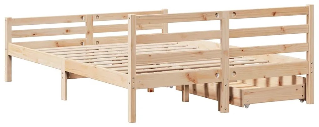 Cama sem colchão 160x200 cm madeira de pinho maciça