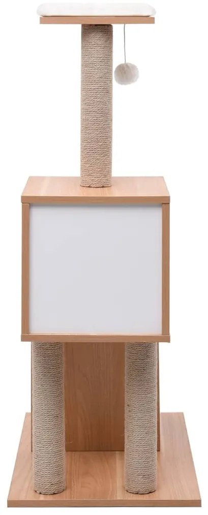 Árvore para gatos com tapete arranhador sisal 104 cm
