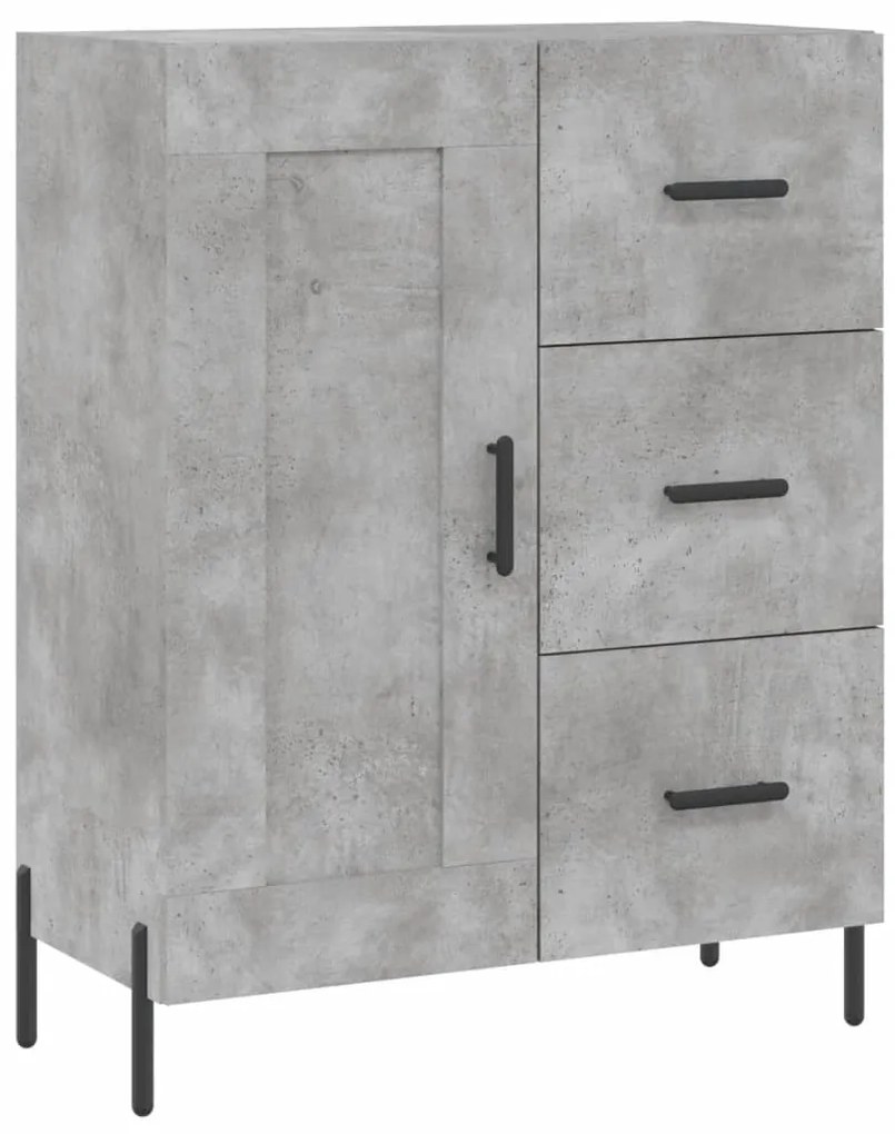 Armário alto 69,5x34x180 cm derivados de madeira cinza cimento