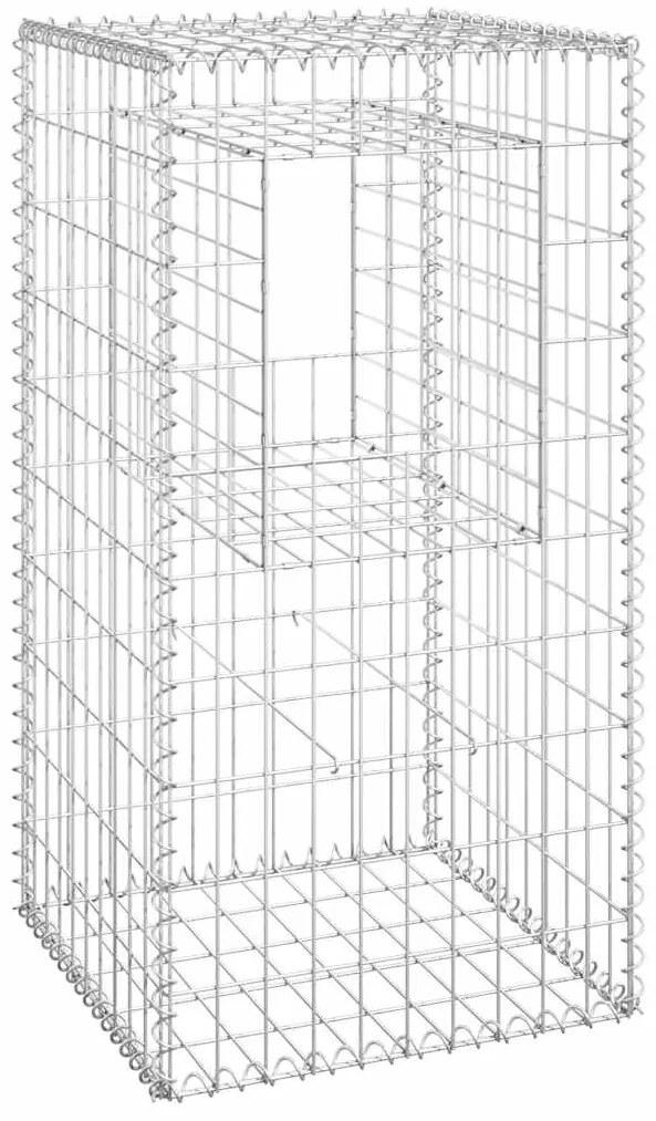 Postes/cestos gabião 2 pcs 50x50x100 cm ferro