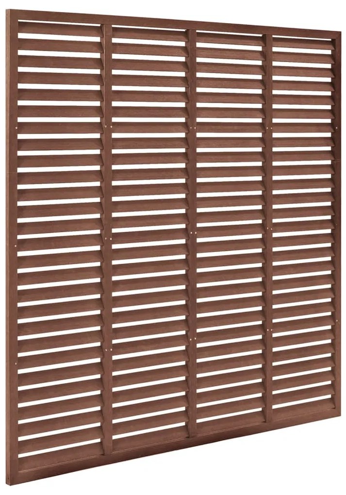 Painel de vedação estilo veneziana WPC 180x180 cm castanho