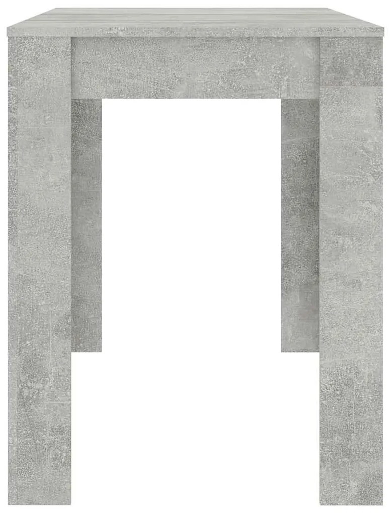 Mesa de jantar 120x60x76 cm derivados de madeira cinza cimento