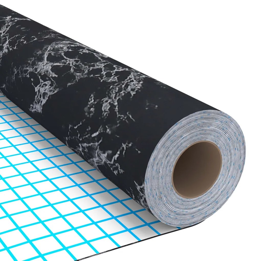 Autocolante para móveis 500x90 cm PVC cor de pedra preta