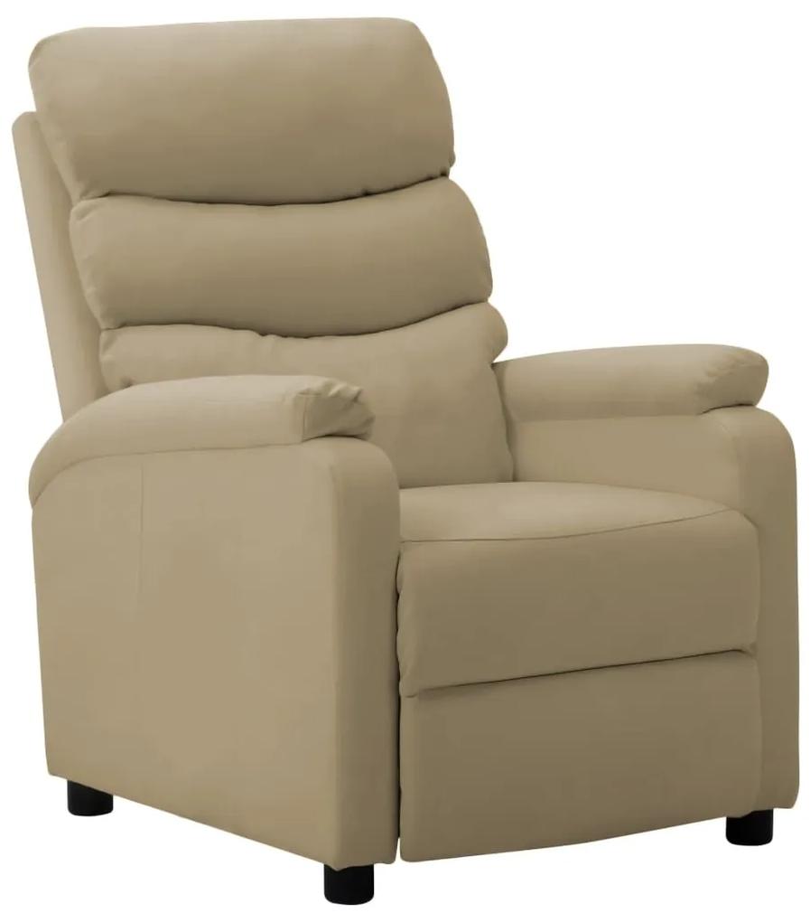 Cadeira reclinável couro artificial cappuccino