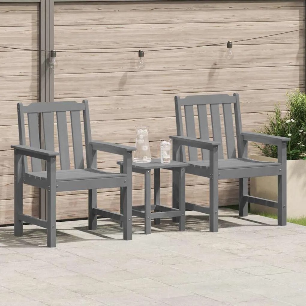vidaXL Cadeira de Jantar de Jardim com almofada 2 pcs Cinzento-claro