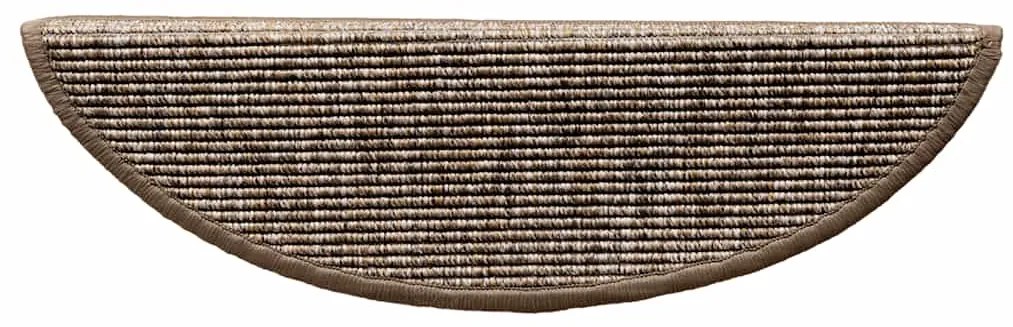 Tapetes de escada adesivos 15 pcs 56x17x3 cm castanho-claro