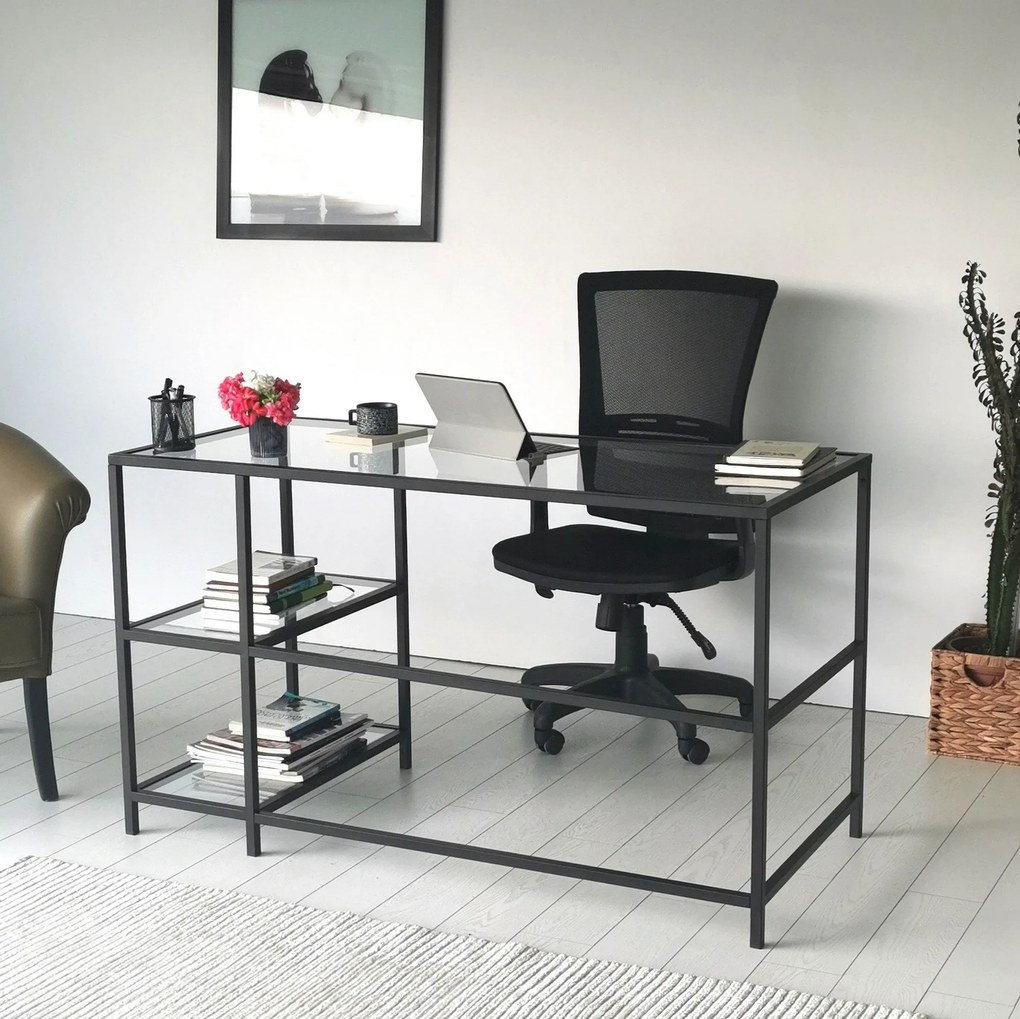 Secretária Master – Preto – 130x75x60 cm
