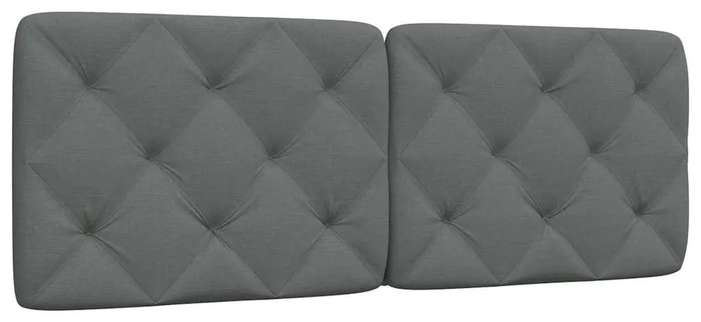 vidaXL Almofadão de cabeceira 140 cm tecido cinzento-escuro