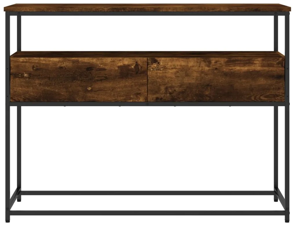 Mesa consola 100x40x75 cm derivados de madeira carvalho fumado