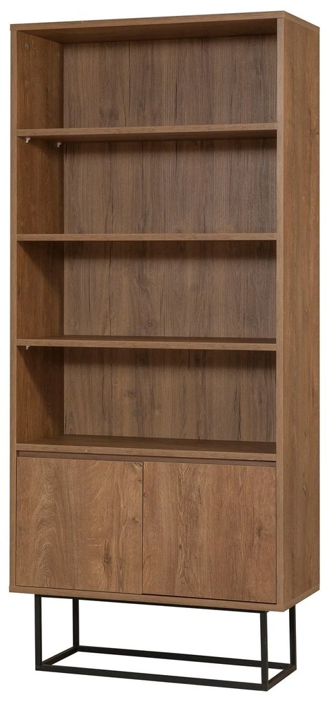 Conjunto de Mobiliário de Sala Laxus – Nogueira/Preto – 90x39x40 cm