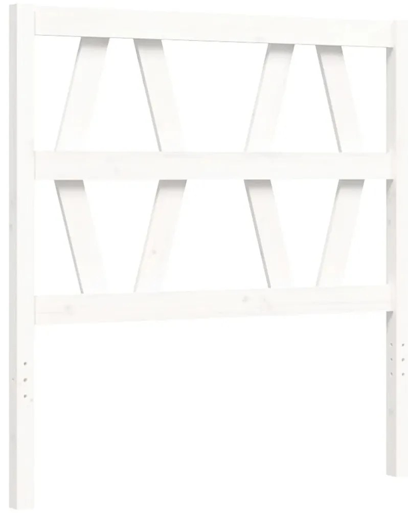 Cama sem colchão 90x200 cm madeira de pinho maciça branco