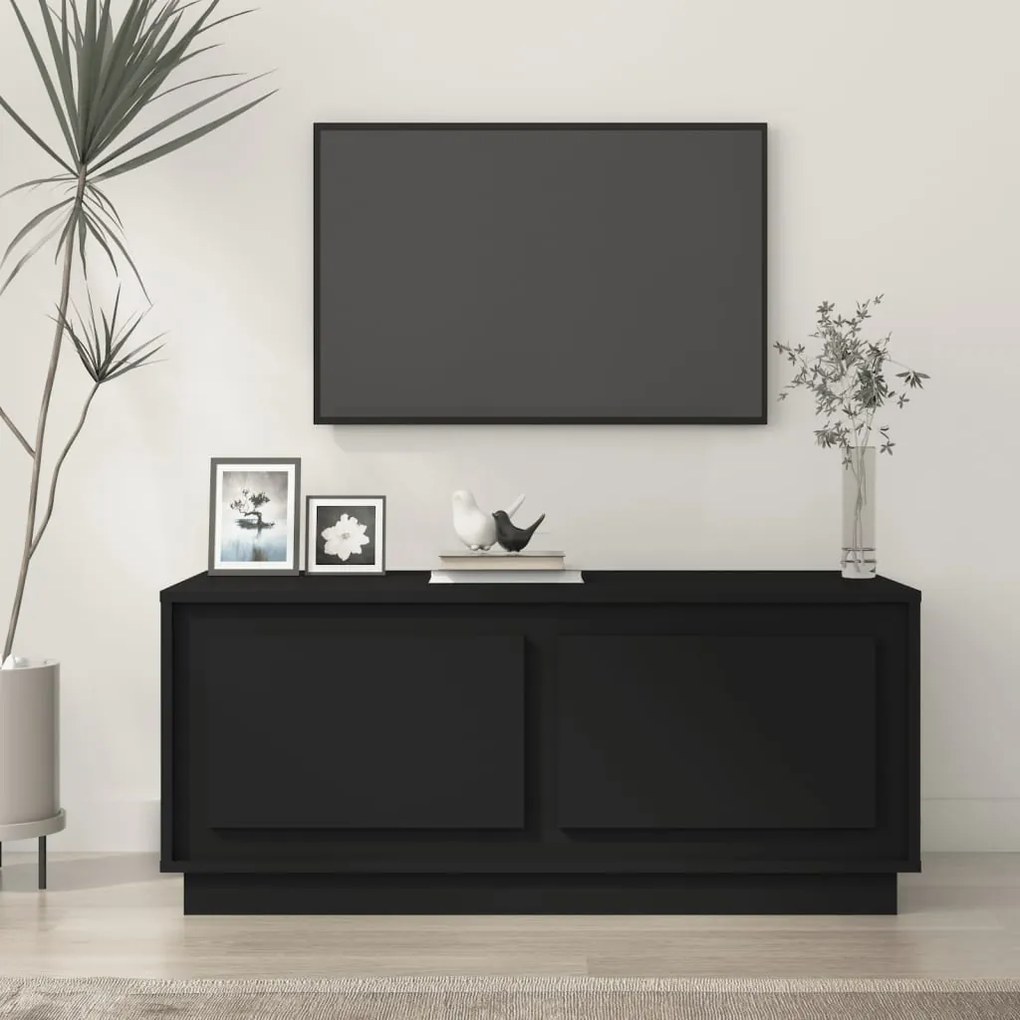 vidaXL Mesa de centro 102x50x44 cm derivados de madeira preto