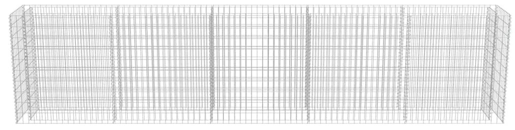 Canteiro elevado/cesto gabião 450x50x100 cm aço galvanizado