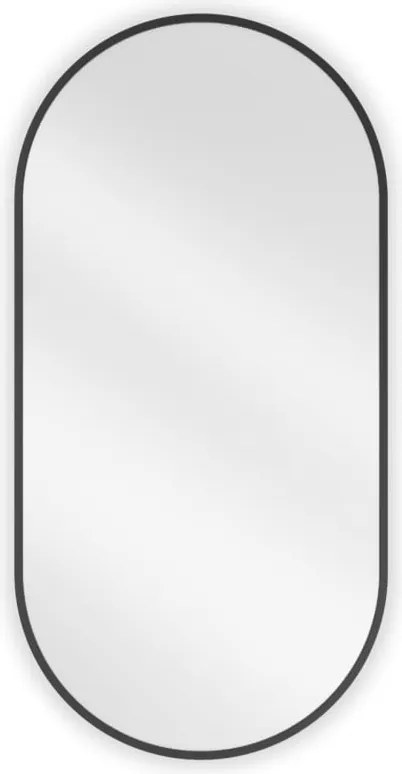 Mexen Loft espelho de casa de banho oval 90 x 45 cm, moldura preta - 9851-090-045-000-70