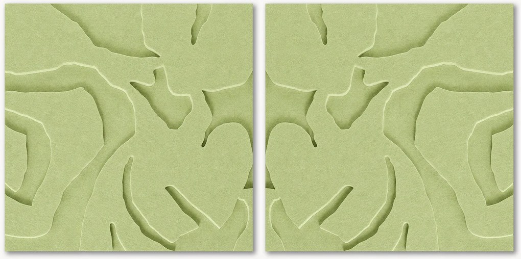 Arte de parede acústica modular Soft Embrace 1+2, conjunto de 2