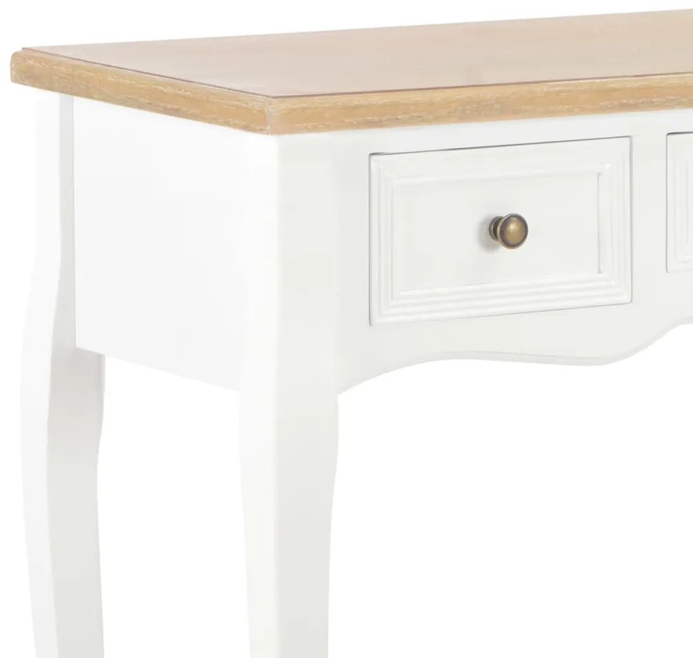 Toucador/mesa consola com 3 gavetas branco