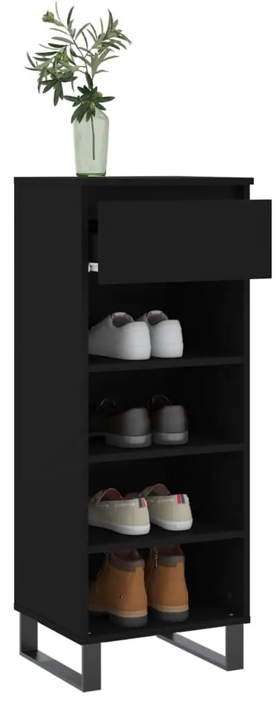 Sapateira 40x36x105 cm derivados de madeira preto
