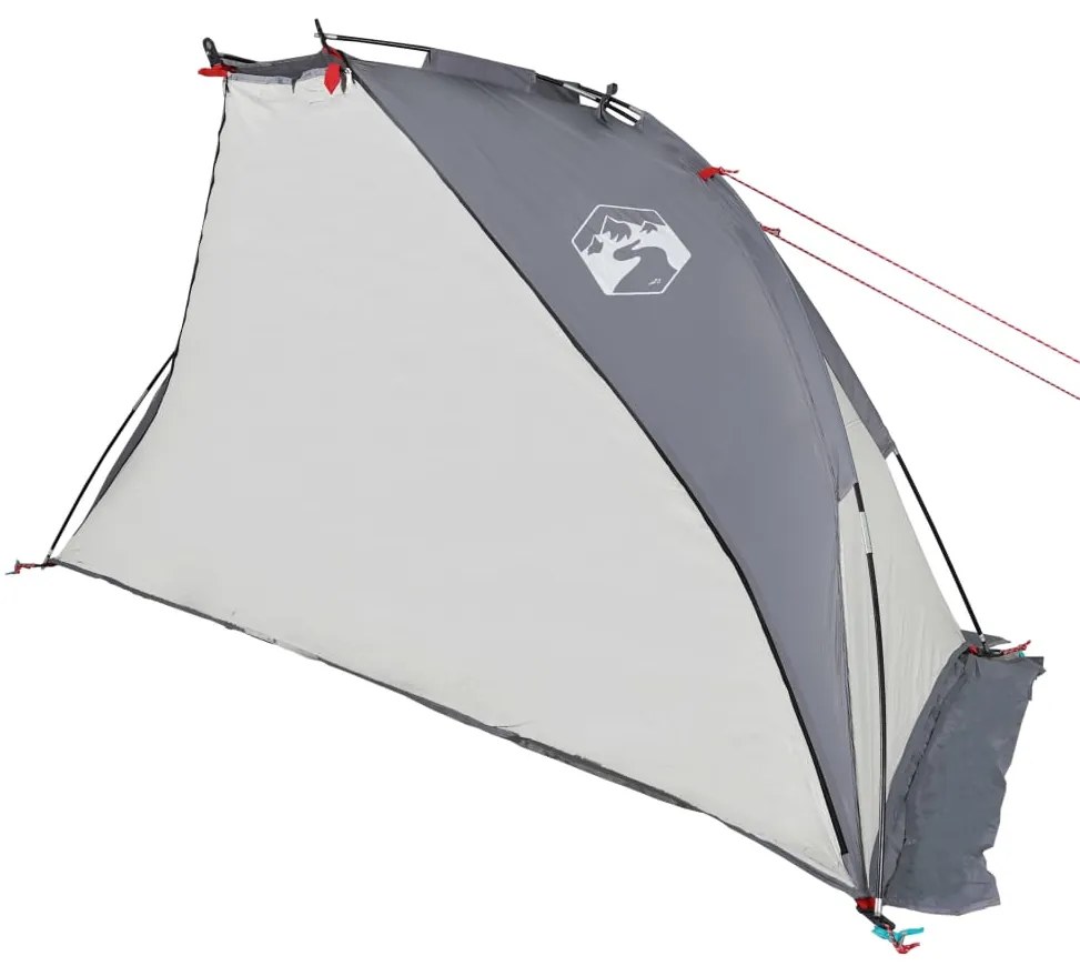 Tenda de praia 268x223x125 cm poliéster 185T cinzento