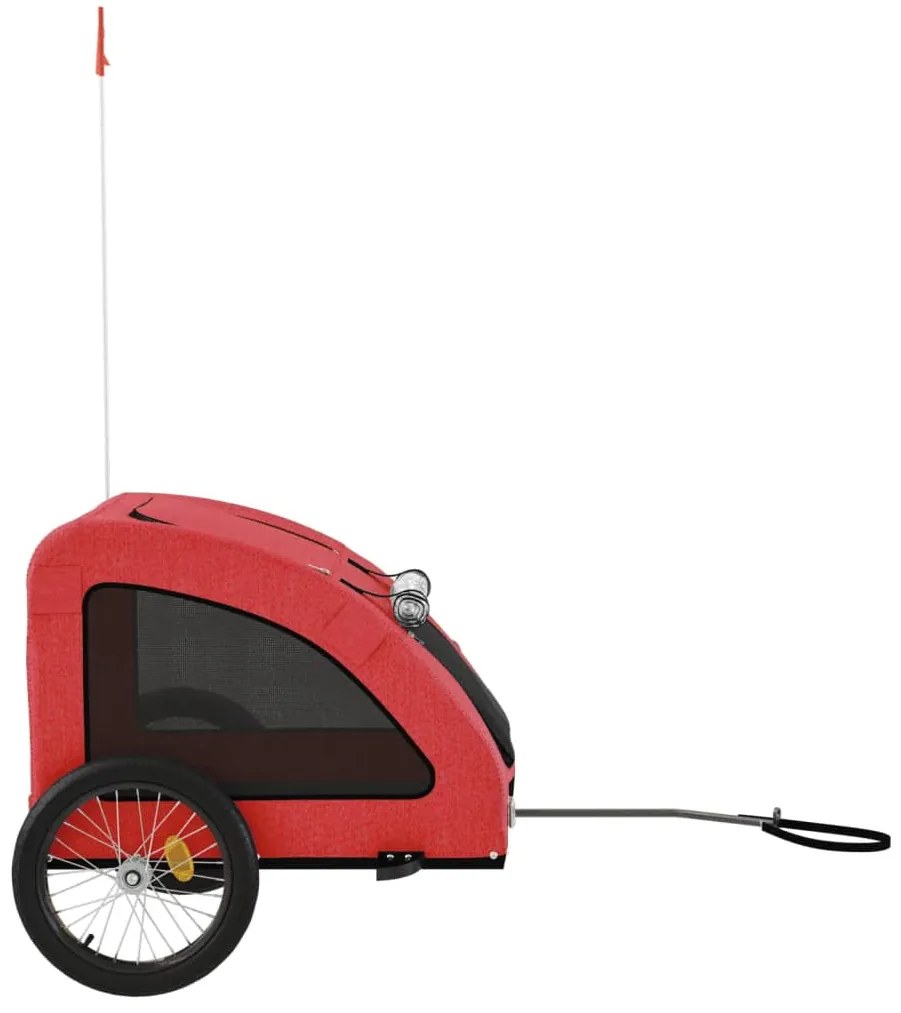 Reboque bicicleta animais tecido oxford/ferro vermelho