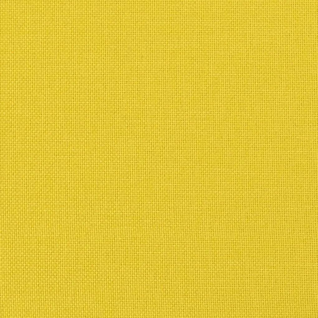 4 pcs conjunto de sofás com almofadões tecido amarelo-claro