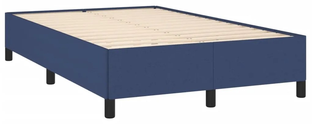 Cama boxspring com colchão 120x190 cm tecido azul