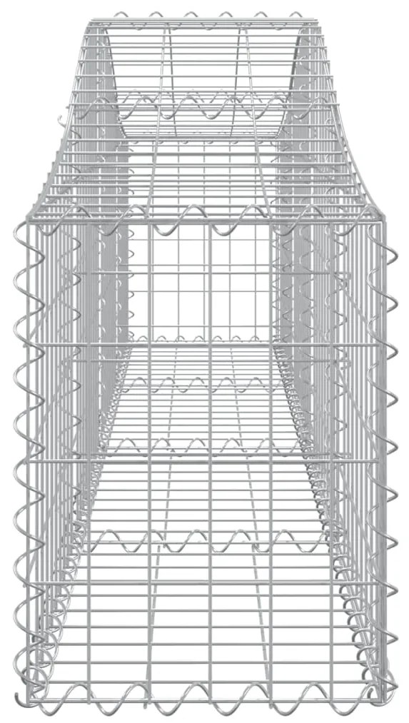 Cestos gabião arqueados 11pcs 200x30x40/60 cm ferro galvanizado